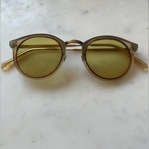 Oliver peoples beige tinted sunglasses